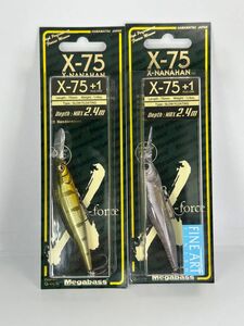 メガバス X-75 +1 未開封 2個セット FA SHIRAUO & GG BABY PERCH ナナハン X-NANAHAN