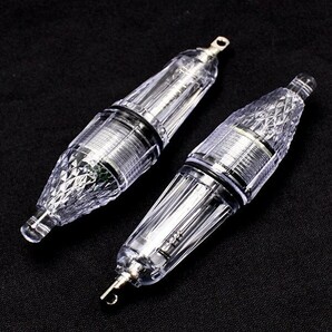 水中集魚灯 レインボー 2個セット 12cm LED集魚灯 水中ライト 高輝度 水中灯 夜釣り イカ アジ タチウオ イワシ 仕掛け 夜焚きの画像2