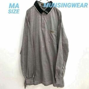 MUNSINGWEAR Munsingwear wear polo-shirt with long sleeves pocket attaching B7714