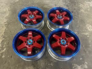 RACING SPARCO CRIMSON 15×7J+38 4本！ PCD100 114.3 スパルコ