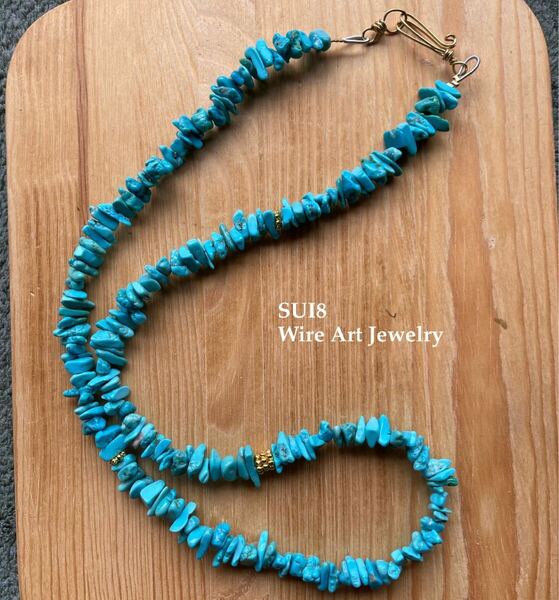 SUI8-Blue Turqoise luxury necklace 60cm