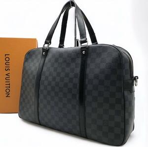 【鑑定済】LOUIS VUITTON ルイヴィトン ダミエグラフィット ヨーン ハンドバッグ ボストンバッグ ビジネスバッグ A4 N48118