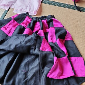 東方project 姫海棠はたて Mサイズ 一円スタートコスプレ衣裳 スカートと頭のピンクパープルはすべすべした生地です 黒にピンクの画像6