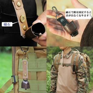 熊よけ鈴 消音機能付き 熊鈴 ホイッスル付き ブラウン 登山 防災 トレッキング キャンプの画像5