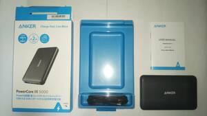 【中古】Anker モバイルバッテリー PowerCore III 5000 ブラック