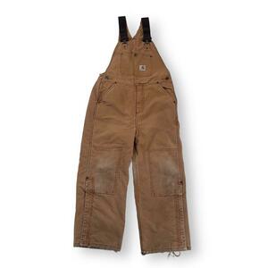 carhartt キッズ オーバーオール 裏キルティング 古着 子供用 10