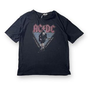 ACDC バンドTシャツ ロックTシャツ アンガスヤング ブラック M