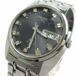 １円 セイコー ロードマチック オート メンズ シルバー カットガラス グレー文字盤 25石 5606-7230 時計 SEIKO LM 自動巻き ヴィンテージ