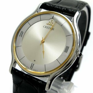 定￥12万 1円 セイコー クレドール シグノ K18コンビ メンズ 5A74-0020 時計 箱 保証書 SEIKO CREDOR GKJX010 クォーツ 稼動品