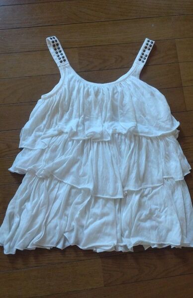 キャミソール ノースリーブ レース 白 夏服 マウジー moussy レディース スタッズ