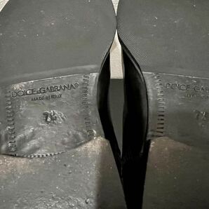 DOLCE&GABBANA（ドルチェ&ガッバーナ） レザーサイドジップブーツ ブラック サイズ7.5(26.5cm相当) 71/2の画像4
