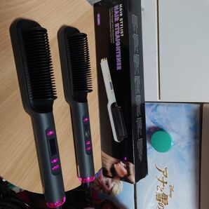 セラミックス ストレート ヘアアイロン★複数の調節機能付き★髪を柔らかく輝かせる