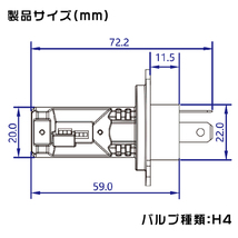 純正交換 ムーヴ L175 L185 ダイハツ 高輝度 H4 Hi/Lo LED ヘッドライト静音 ファンレス 2個セット 車検対応_画像2