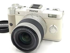 [A- finest quality goods ]PENTAX Q white Pentax mirrorless digital camera body 02 STANDARD ZOOM 5-15mm F2.8-4.5 silver Q for lens 