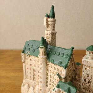 ドイツ ノイシュバンシュタイン 城 ミニチュア オブジェ Schloss Neuschwanstein ジオラマ 置物 模型 陶器 インテリア ビンテージの画像7