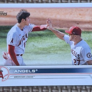 2022 Topps Series One #159 SHOHEI OHTANI/MIKE TROUT Angels Stadium Los Angeles Angelsの画像1