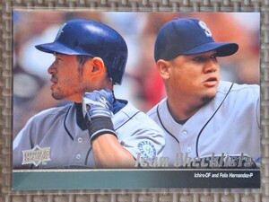 2010 Upper Deck Series 1 #596 ICHIRO SUZUKI/FELIX HERNANDEZ Team Checklist Seattle Mariners