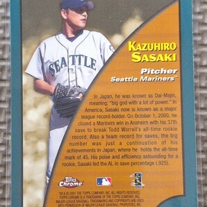 2001 Topps Chrome #316 KAZUHIRO SASAKI Season Highlights Seattle Mariners Yokohama BayStarsの画像2