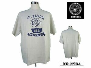 【送料無料 35%OFF】HOUSTON ヒューストン ピグメント ヘビーウェイト プリントTシャツ「XAVIER」 NO.22104 NATURAL_XLサイズ