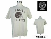 【送料無料 35%OFF】HOUSTON ヒューストン ピグメント ヘビーウェイト プリントTシャツ「LASALLE」 NO.22105 NATURAL_Lサイズ_画像1