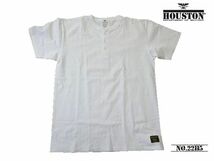 【送料無料 34%OFF】HOUSTON ヒューストン オーバーダイ ヘンリーネックTシャツ NO.22115 WHITE_Mサイズ_画像1