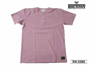 【送料無料 34%OFF】HOUSTON ヒューストン オーバーダイ ヘンリーネックTシャツ NO.22115 PINK_XLサイズ