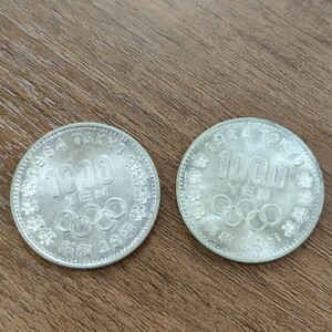千円銀貨 記念硬貨 東京五輪 昭和39年 1964 五輪 銀貨 1000円　