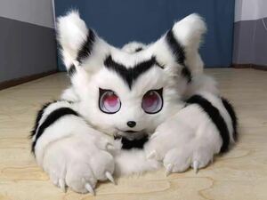 fursuit fur suit ke mono . thing cartoon-character costume full suit cosplay hand made .kemono furry soft toy kigurumi 3