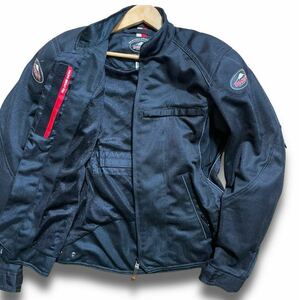 美品◎クシタニ フルメッシュジャケット K-2323 ライダース FULL MESH JACKET バイクウェア プロテクター付 KUSHITANI ブラック メンズ M