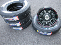 200系ハイエース用 国産GOODYEAR ホワイトレターNASCAR + デイトナブラック 195/80R15 車検対応4本SET 送料込価格_画像1