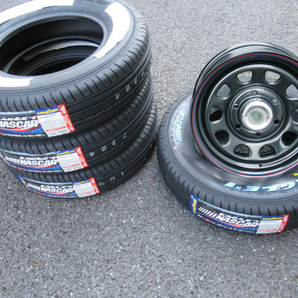 200系ハイエース用 国産GOODYEAR ホワイトレターNASCAR +デイトナブラック 195/80R15 車検対応4本SET 送料込価格 の画像1