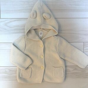 babygap くま耳ニットパーカー 70