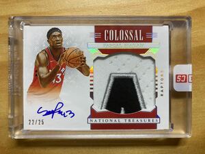 2019-20 Pascal Siakam Panini National Treasures COLOSSAL Jumbo Patch Auto /25