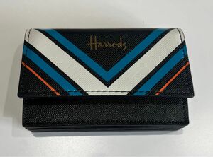 【未使用品】Harrods ハロッズ ミニサイフ コインケース　小銭入れ　 財布 ウォレット ブラック系