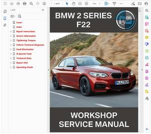BMW F22 2シリーズ 2series M235i ワークショップマニュアル 整備書 ( 220i 218i 220d 228i 230i 240i F87 M2 M2 Competition 選択可能　）