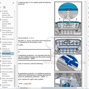 アウディ A8 4D 4H 2010-2018 ファクトリーワークショップマニュアル 配線図 整備書 ボディー関係の画像7