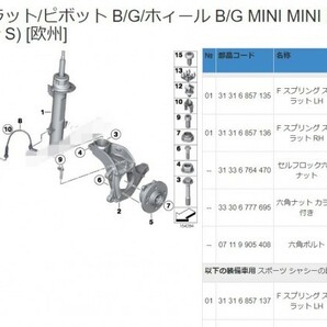 ミニ+他メーカー パーツリスト オンライン版 EPC R50 R52 R53 R55 R56 R57 R58 R59 R60 R61 F54 F57 F56 F55 ロードスター クラブマン Miniの画像9