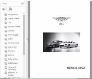  Aston Martin DB9 Factory Work shop manual service book wiring diagram 