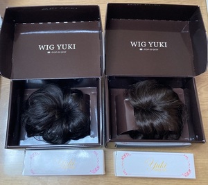 WIG YUKI　部分ウィッグ　2個セット　ダークブラウン＆ナチュラルブラウン