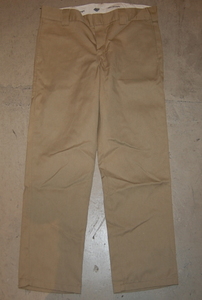 美品！Dickies ディッキーズ 873 SLIM STRAIGHT KHAKI W38 ビックサイズ