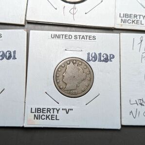 S4158 古美術 古銭 硬貨 貨幣 硬幣 外国古銭 アメリカドル 5セント 二十五枚まとめ アンティークの画像5