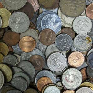 S04302 古美術 古銭 貨幣 硬貨 硬幣 外国銭 世界コイン 大量まとめ 総重量約6.45kg アンティークの画像7