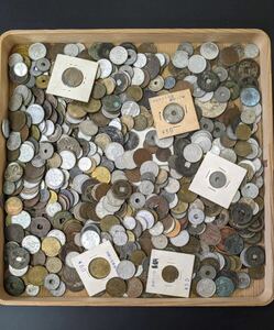 W4097 古美術 古銭 硬貨 硬幣 貨幣 日本銭 穴銭など 大量まとめ 総重量約1.88kg アンティーク 