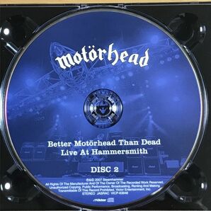 帯付国内盤 2CD Motorhead:モーターヘッド / ベター・モーターヘッド・ザン・デッド ライヴ・アット・ハマースミスの画像6