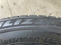 BS VRX3 BLIZZAK 215/60R17 4本 9分山程度 エスティマハイエースエルグランドなどに スタッドレスタイヤ ブリヂストン ブリザック_画像7