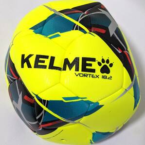 KELME サッカーボール(ラミネート） VORTEX18.2 ネオンイエロー 空気入れ付きの画像1