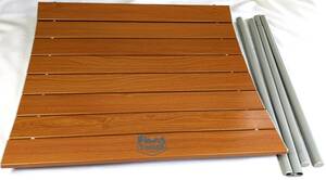 ティンバーリッジ アルミニウム製キャンプテーブル ブラウン テーブルサイズ：縦51×横 93cm 簡単に折り畳める 収納ケース付き 