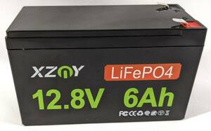 XZNY LiFePO4 バッテリー ブラック 12.8V 6Ah 10A 30A5s 