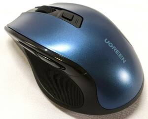 【1円出品】UGREEN ワイヤレスマウス MU006 ブルー Bluetooth&2.4GHz 静音マウス 無線 6ボタン 4000DPI 5段階DPI切替 電池式 