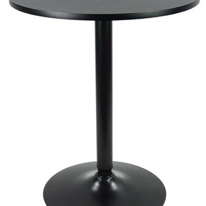 【1円出品】KKTONER バー丸テーブル カウンターテーブル カフェテーブル ダイニングテーブル 机 幅60cm ブラック （黒）BCT7001の画像1